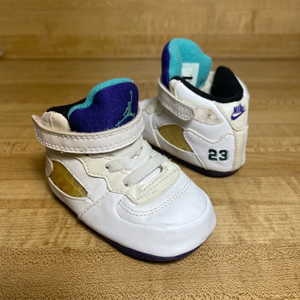 Nike Air Jordan 5 Retro Grape Toddler Size 3C Kids Shoes 407335-102